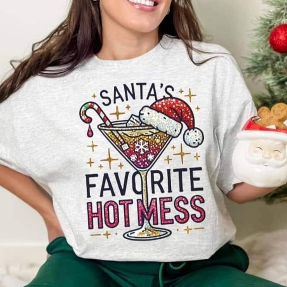 Gildan Tops - Santas favorite Hot Mess Tshirt